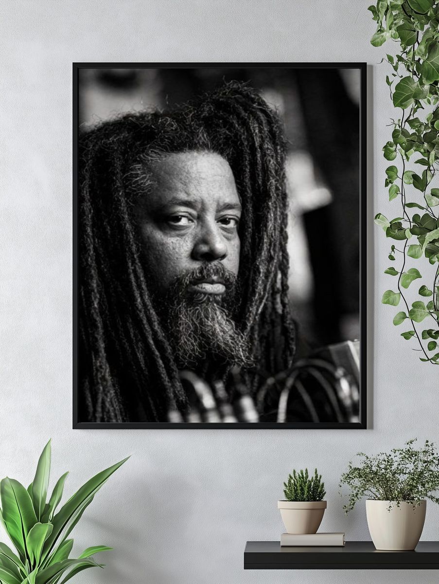 Black and White Portrait Poster. — room view 4