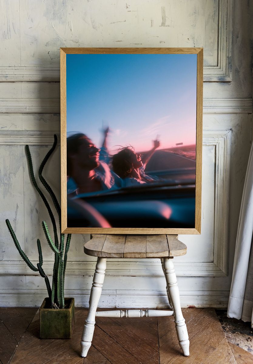 Sunset Road Trip Photography Poster. — room view 1
