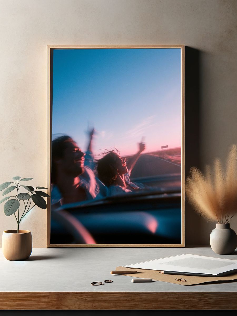 Sunset Road Trip Photography Poster. — room view 2