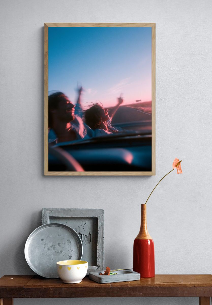 Sunset Road Trip Photography Poster. — room view 3