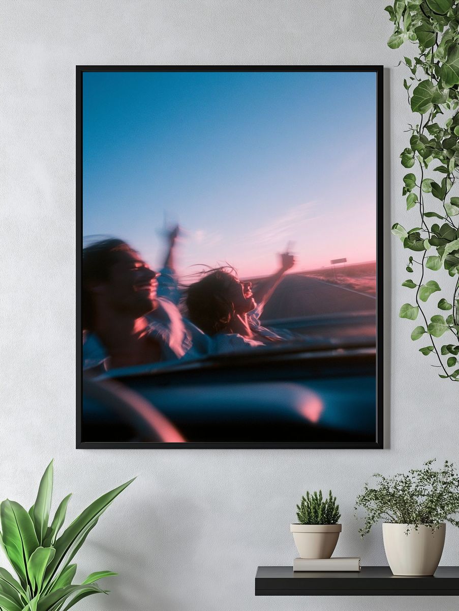 Sunset Road Trip Photography Poster. — room view 4