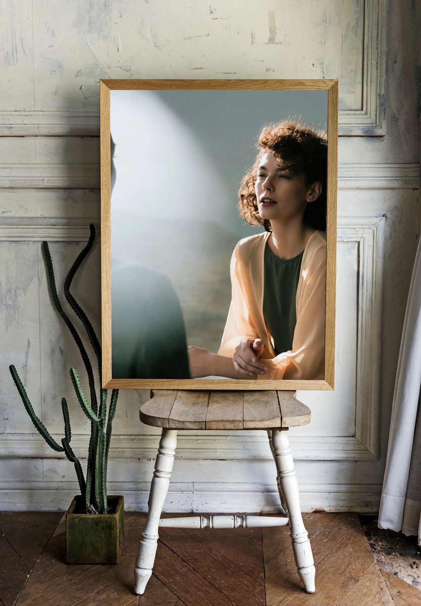 Sunlit Portrait Conversation Poster. room preview