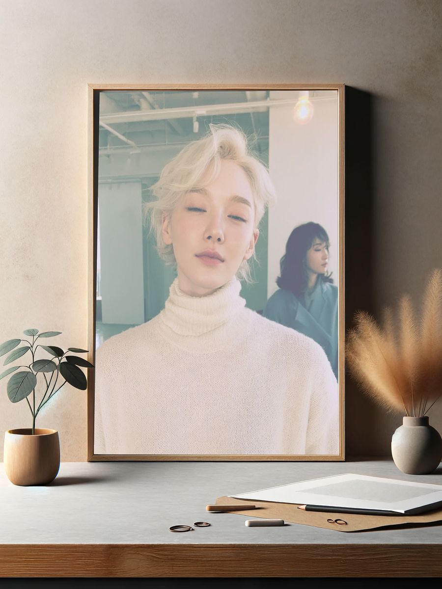 Blonde Portrait Photography Poster. — room view 2