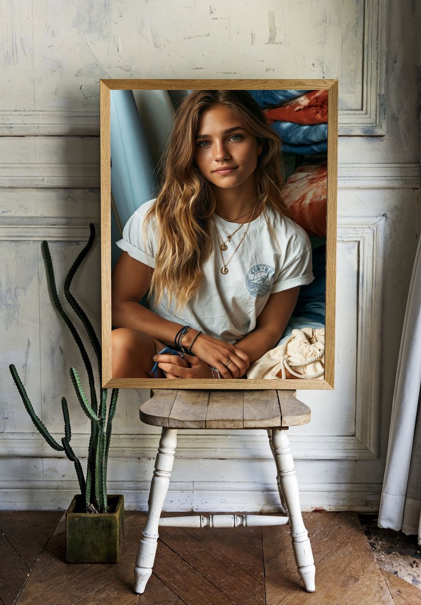 Boho Portrait Photography Poster. — room view 1