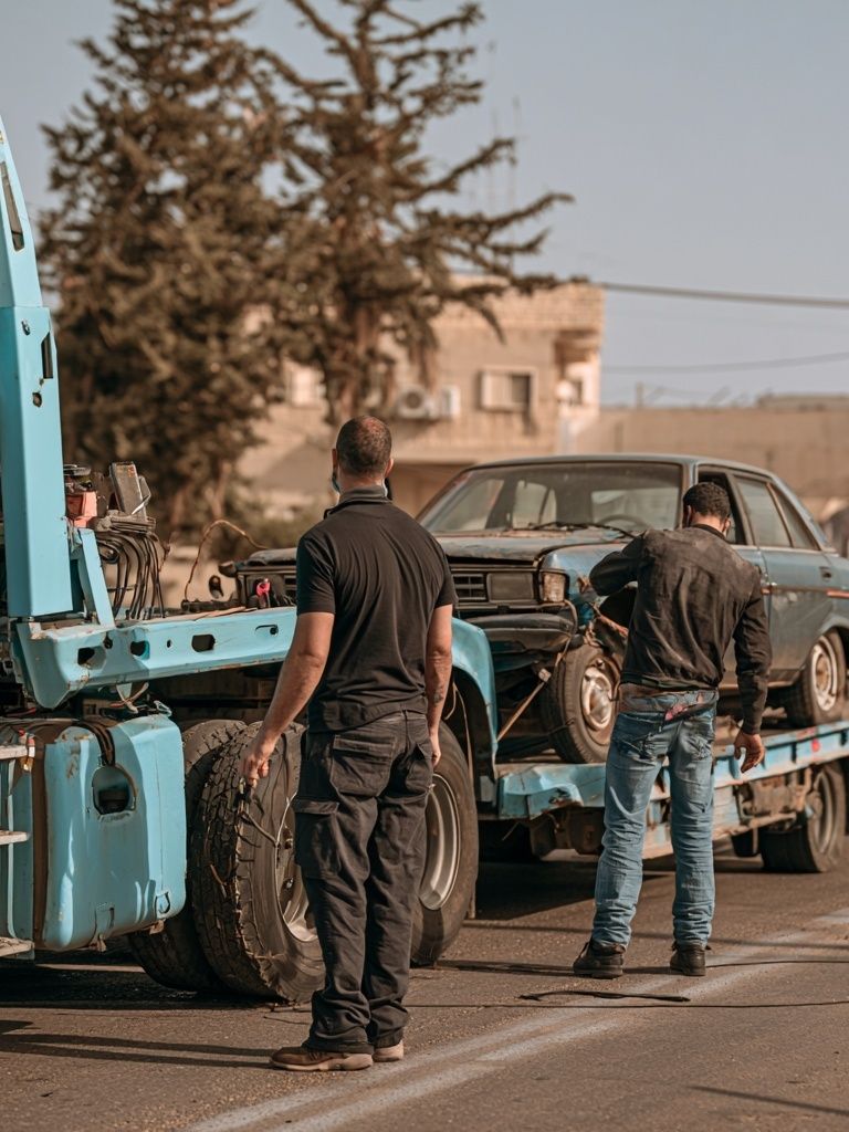 Roadside Car Tow Photography Poster. poster — photography art
