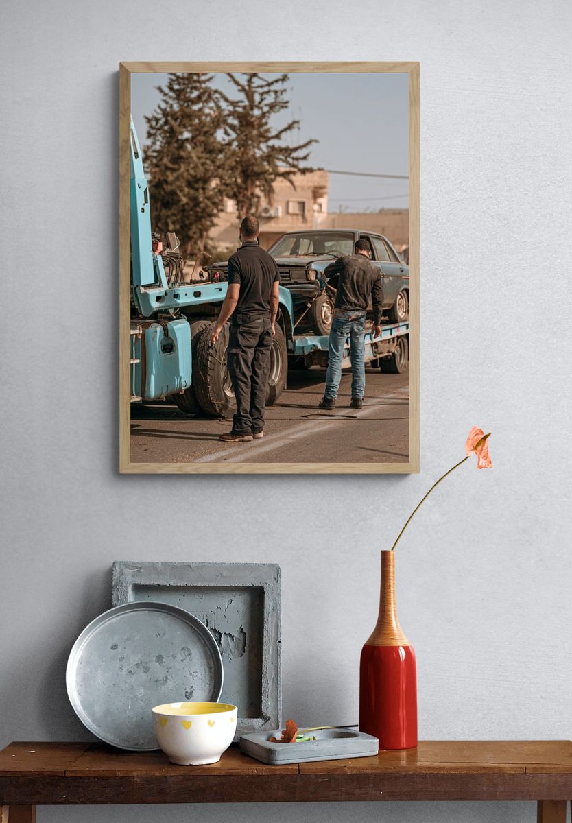 Roadside Car Tow Photography Poster. — room view 3