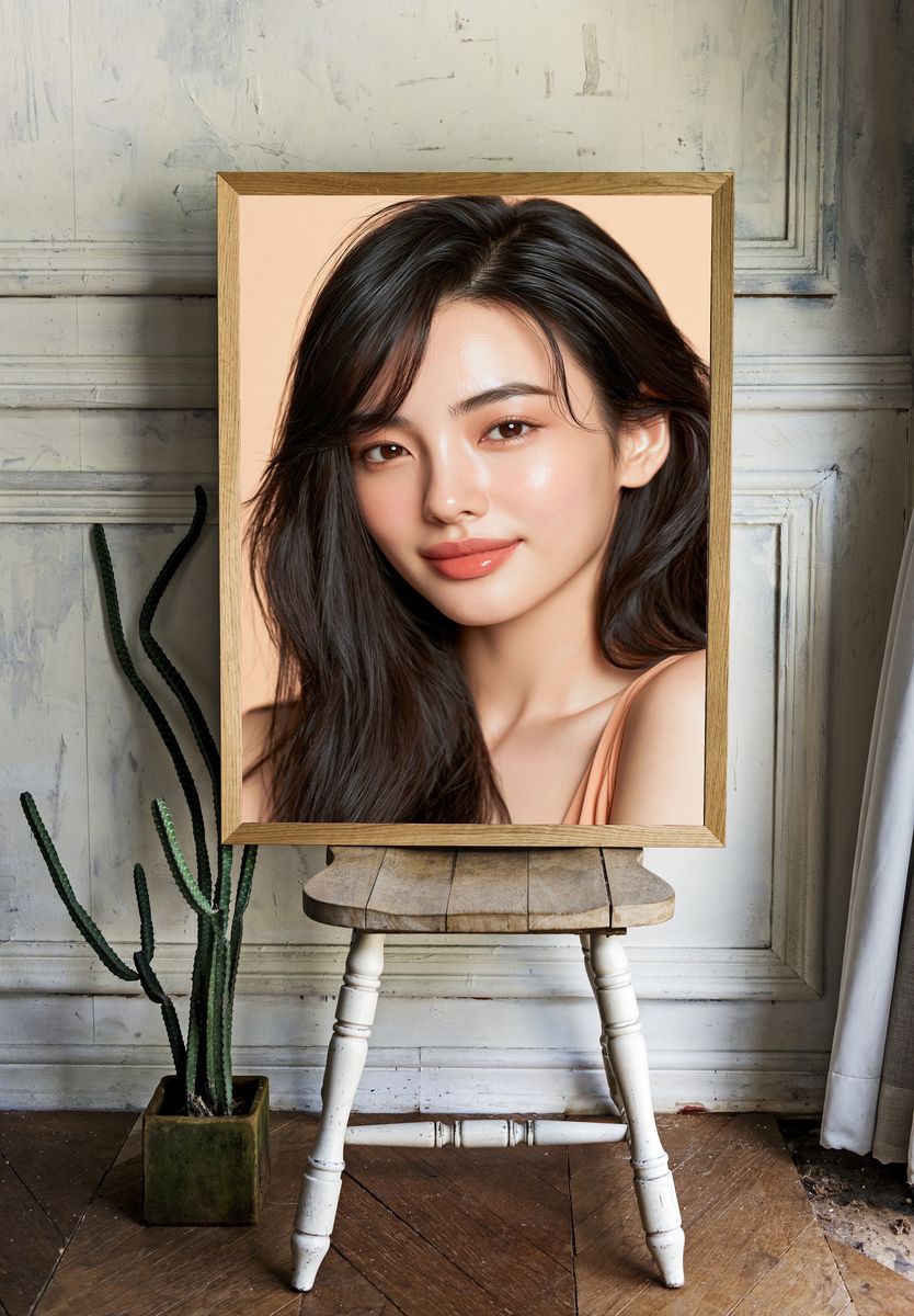 Elegant Beauty Portrait Print. room preview