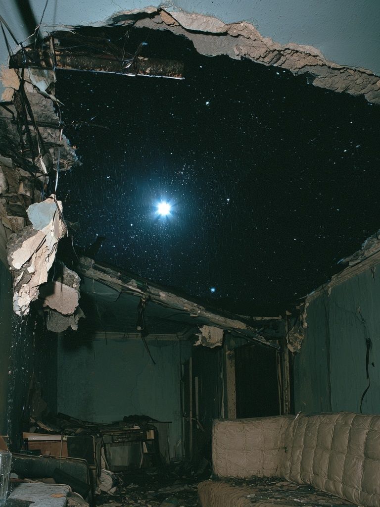 Starry Ruin Interior Photography Poster. poster — photography art
