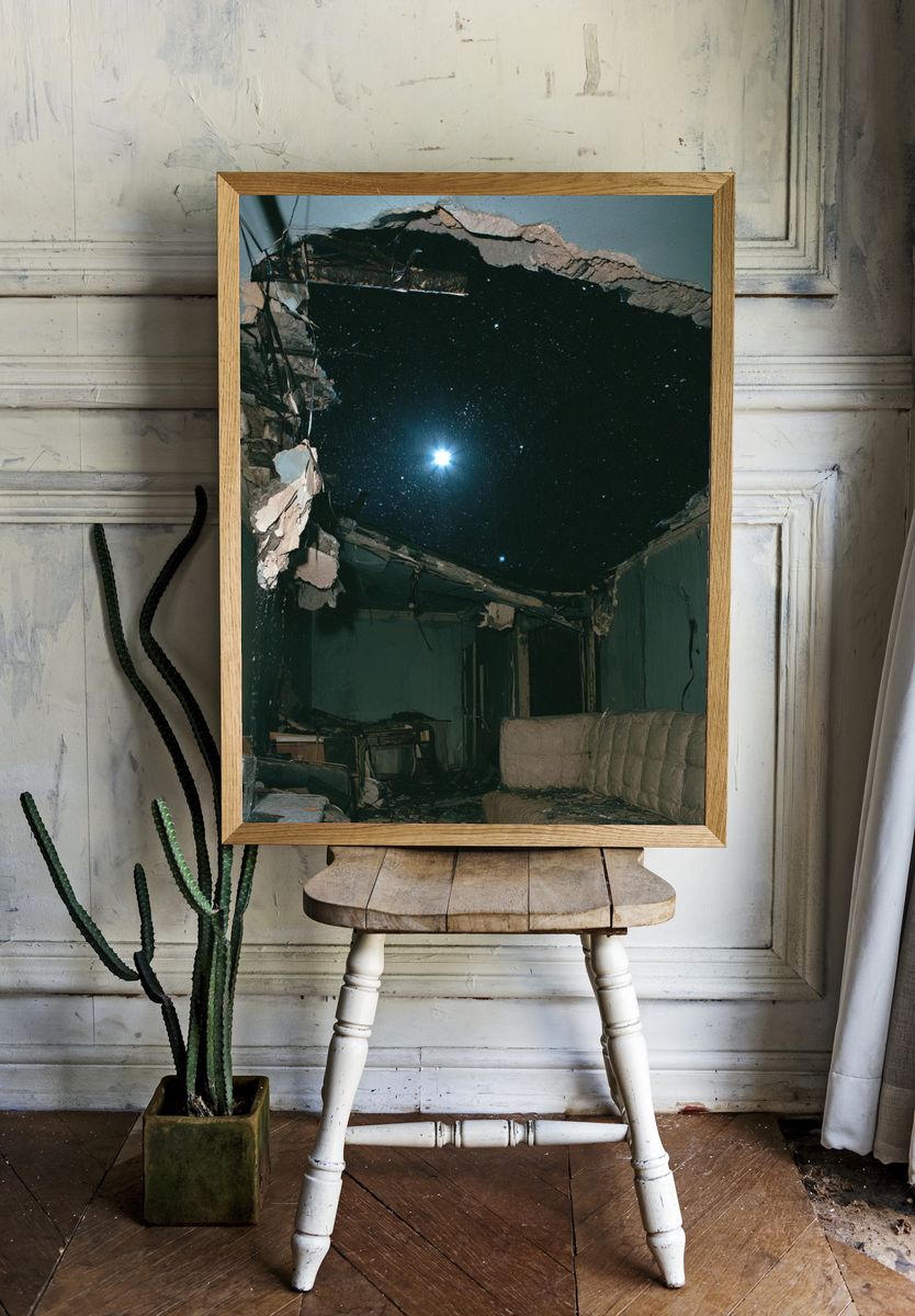 Starry Ruin Interior Photography Poster. — room view 1