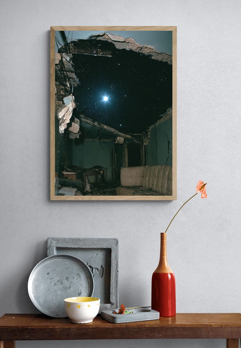Starry Ruin Interior Photography Poster. — room view 3