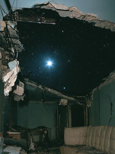 Starry Ruin Interior Photography Poster.