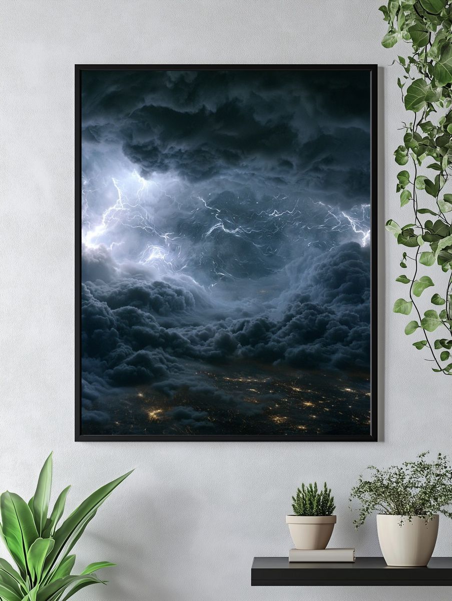 Thunderstorm Clouds — Photography Print. — room view 4