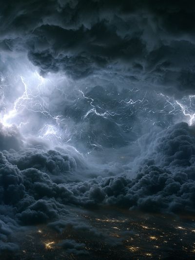 Thunderstorm Clouds — Photography Print. poster