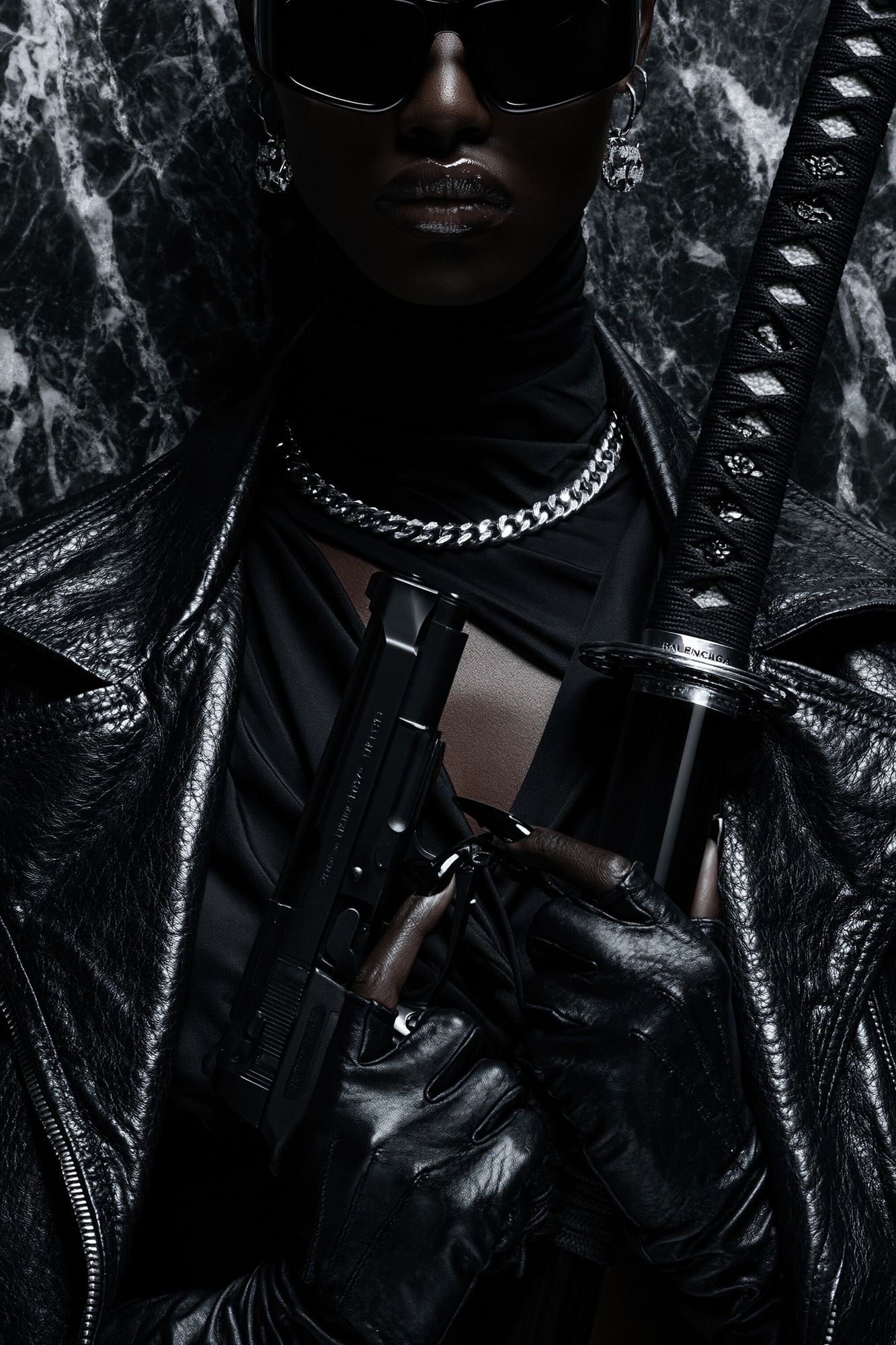 Dark Fashion Portrait Poster. poster detail