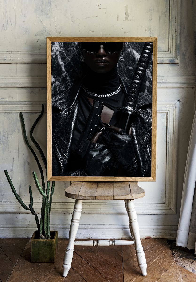 Dark Fashion Portrait Poster. — room view 1