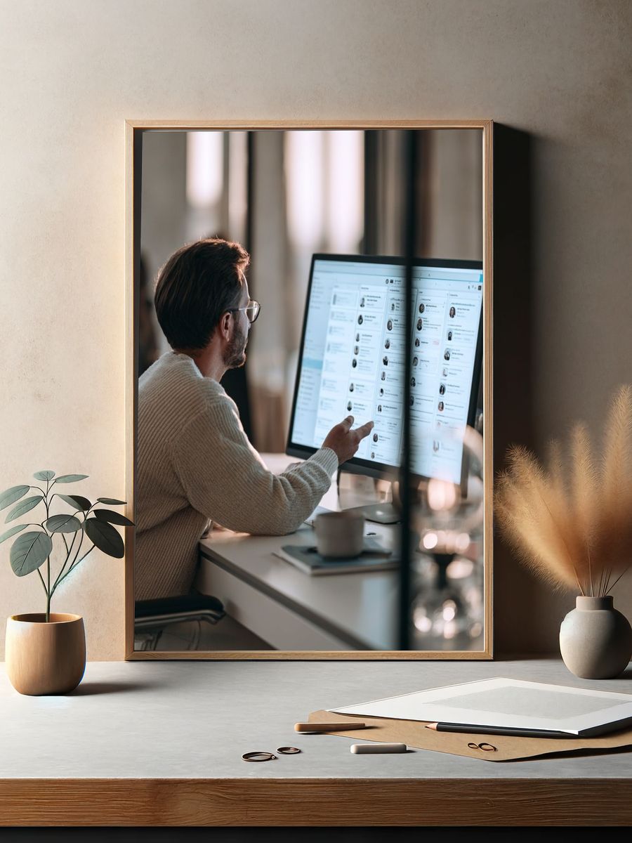 Modern Office Workspace Photography Poster. — room view 2