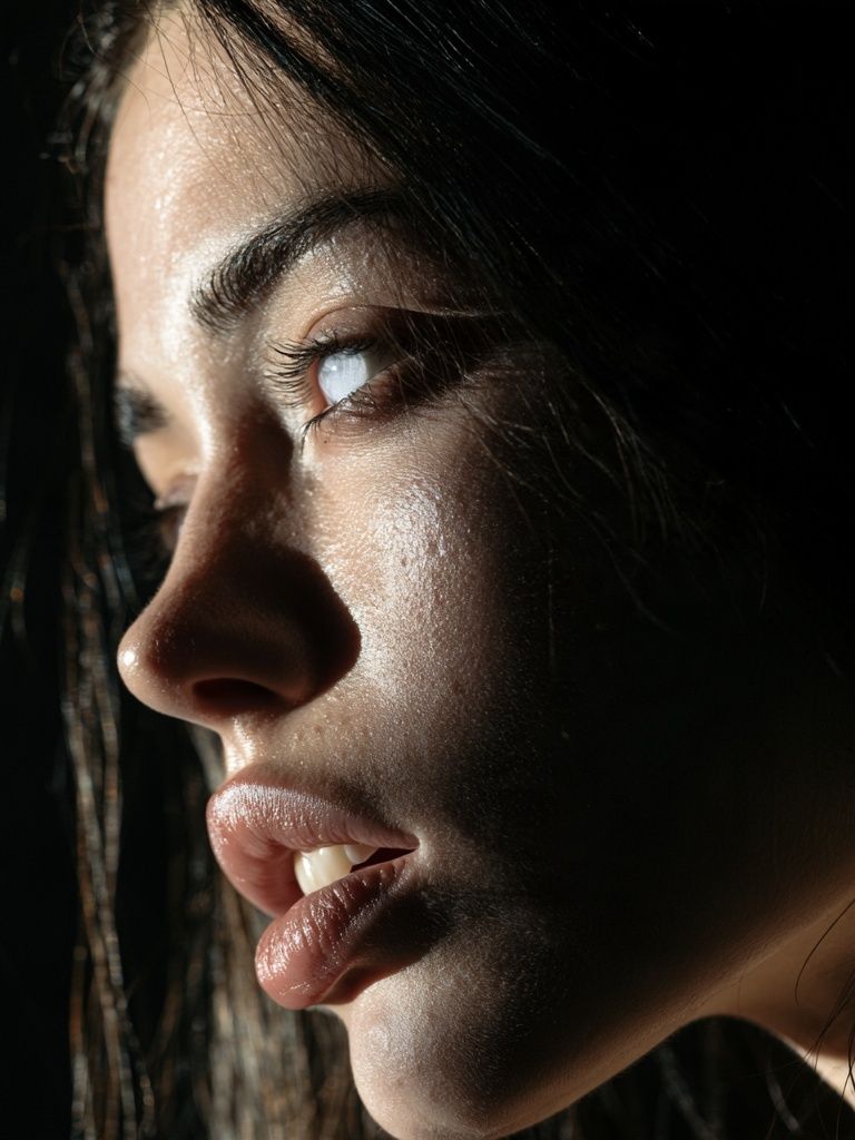 Moody Woman Portrait Print. poster detail
