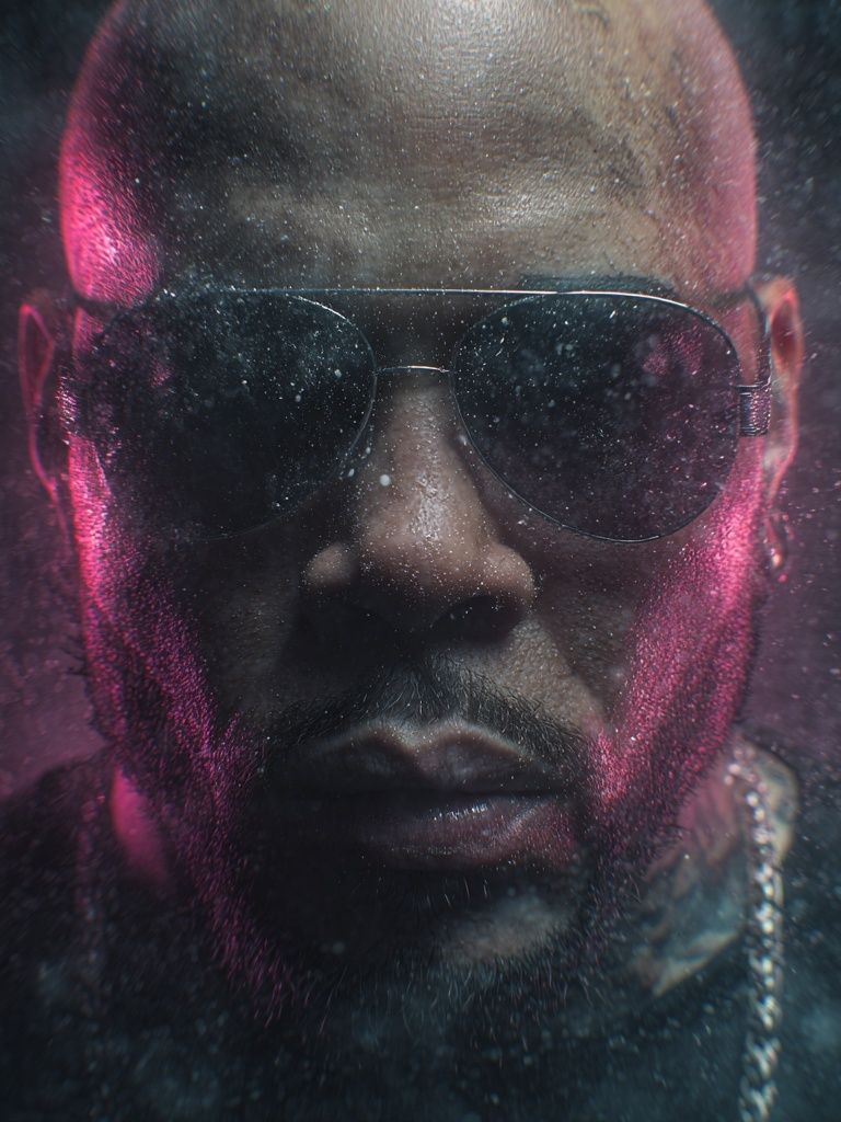 Neon Portrait Photography Poster. poster — photography art