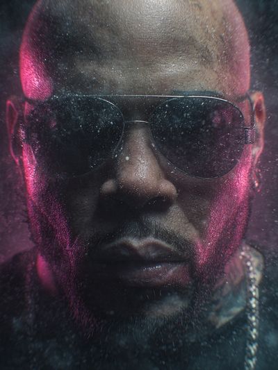 Neon Portrait Photography Poster. poster