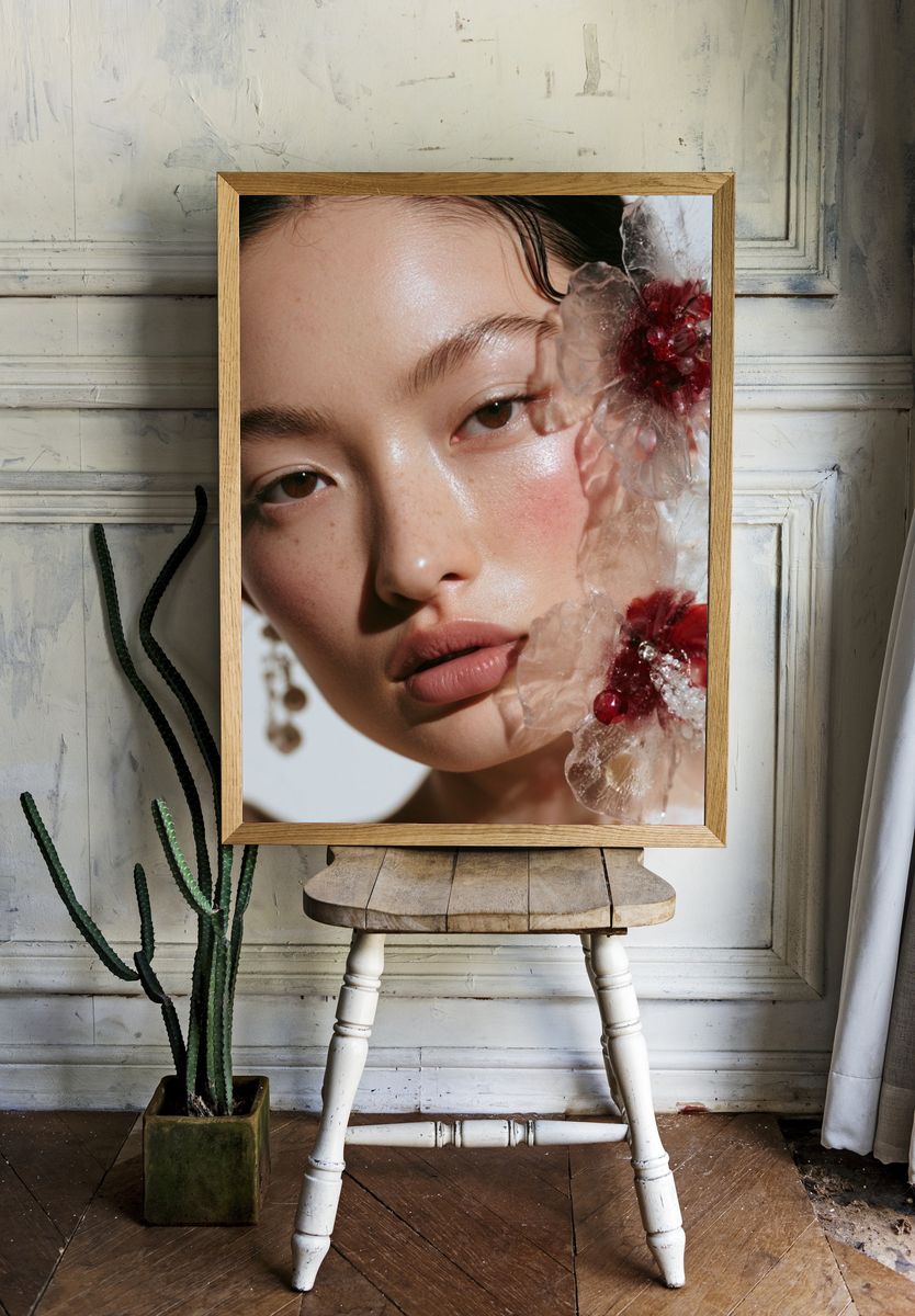 Floral Portrait Photography Poster. — room view 1