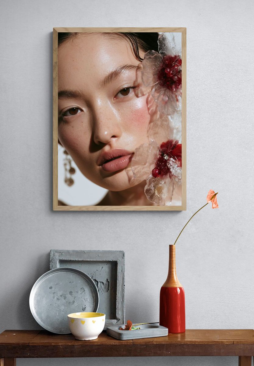 Floral Portrait Photography Poster. — room view 3