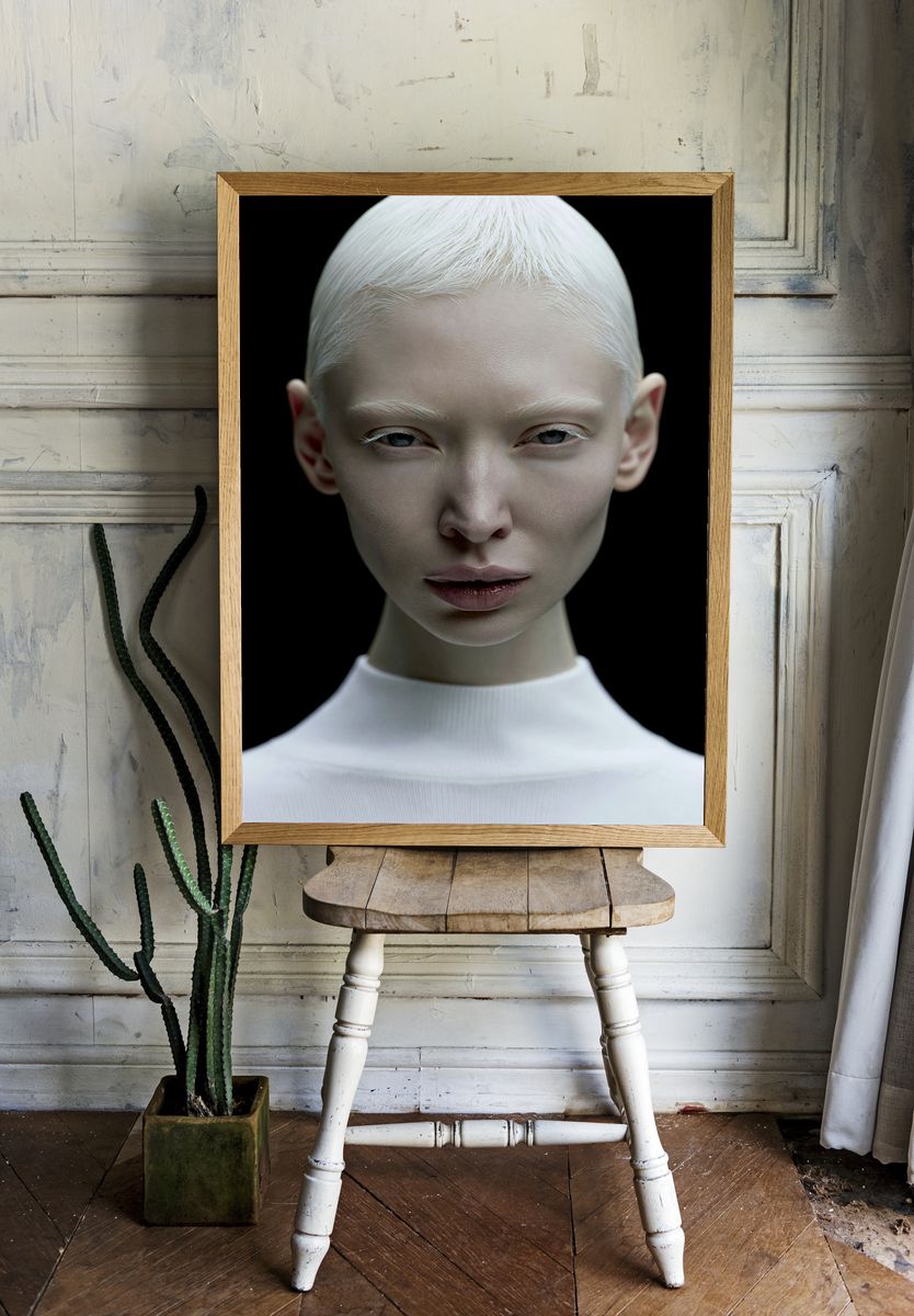 Futuristic Portrait Photography Poster. room preview