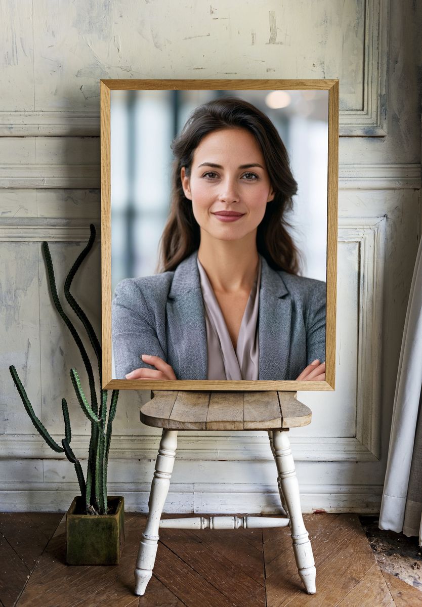 Confident Woman Portrait Print. — room view 1