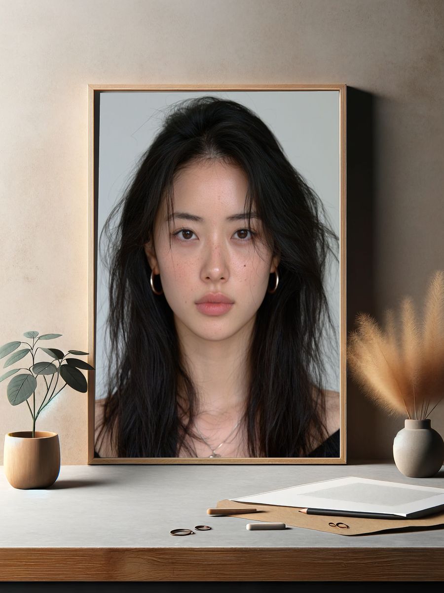 Minimalist Portrait Poster. — room view 2