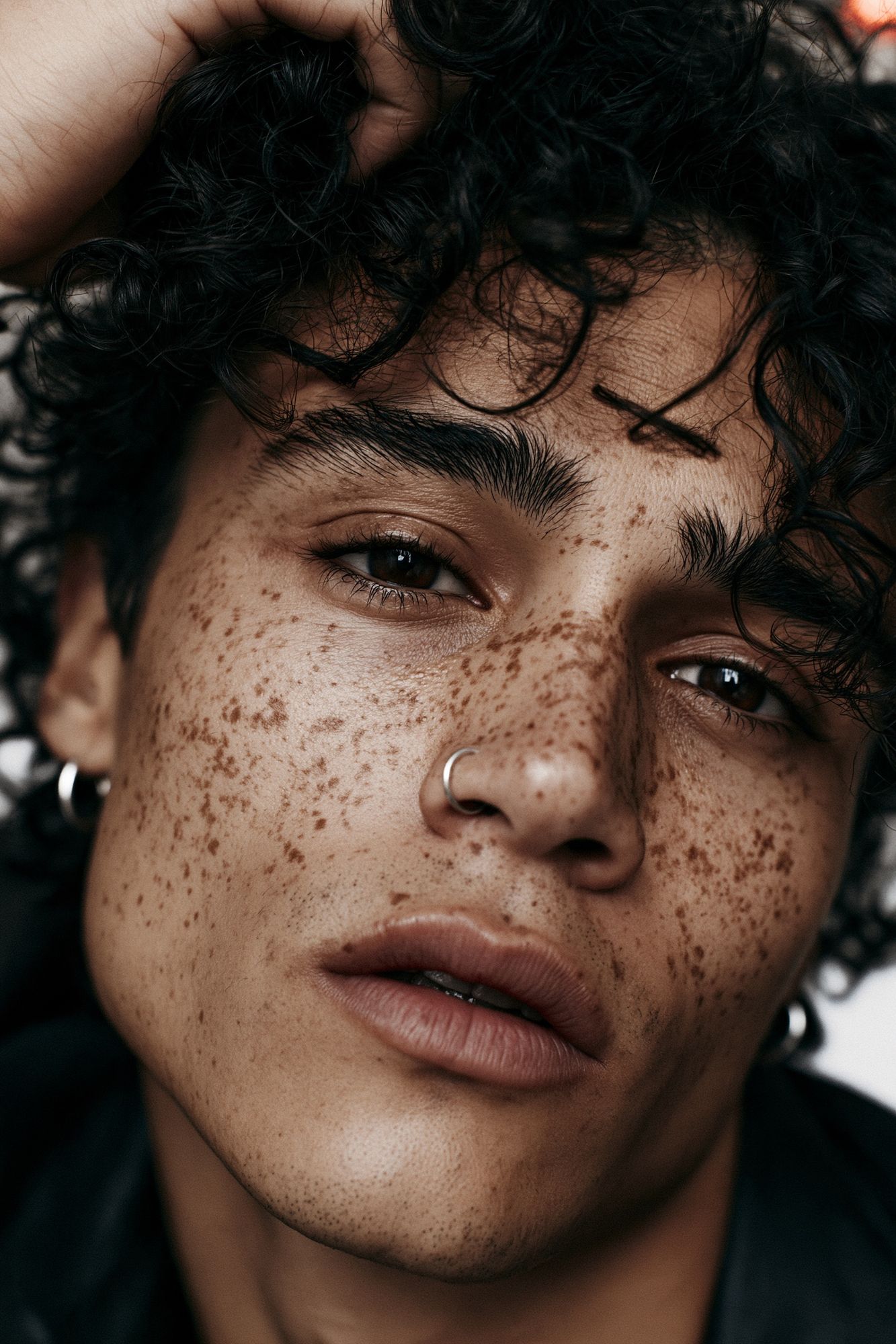 Freckled Portrait Photography Poster. poster detail