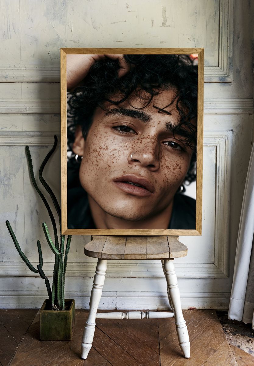 Freckled Portrait Photography Poster. room preview