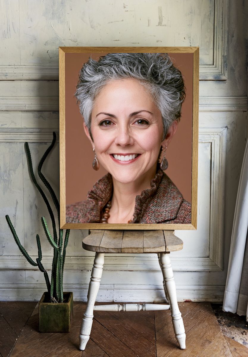 Elegant Woman Portrait Print. room preview