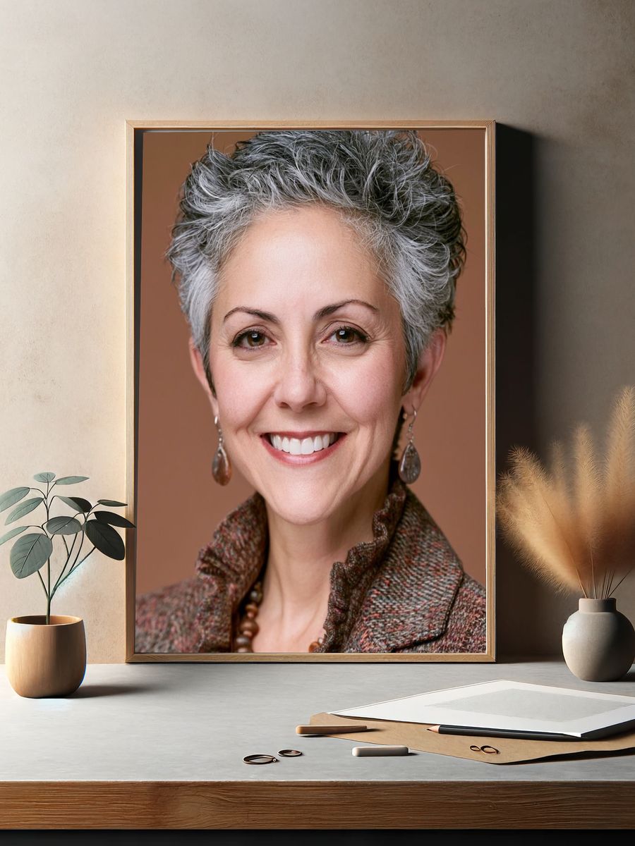 Elegant Woman Portrait Print. — room view 2