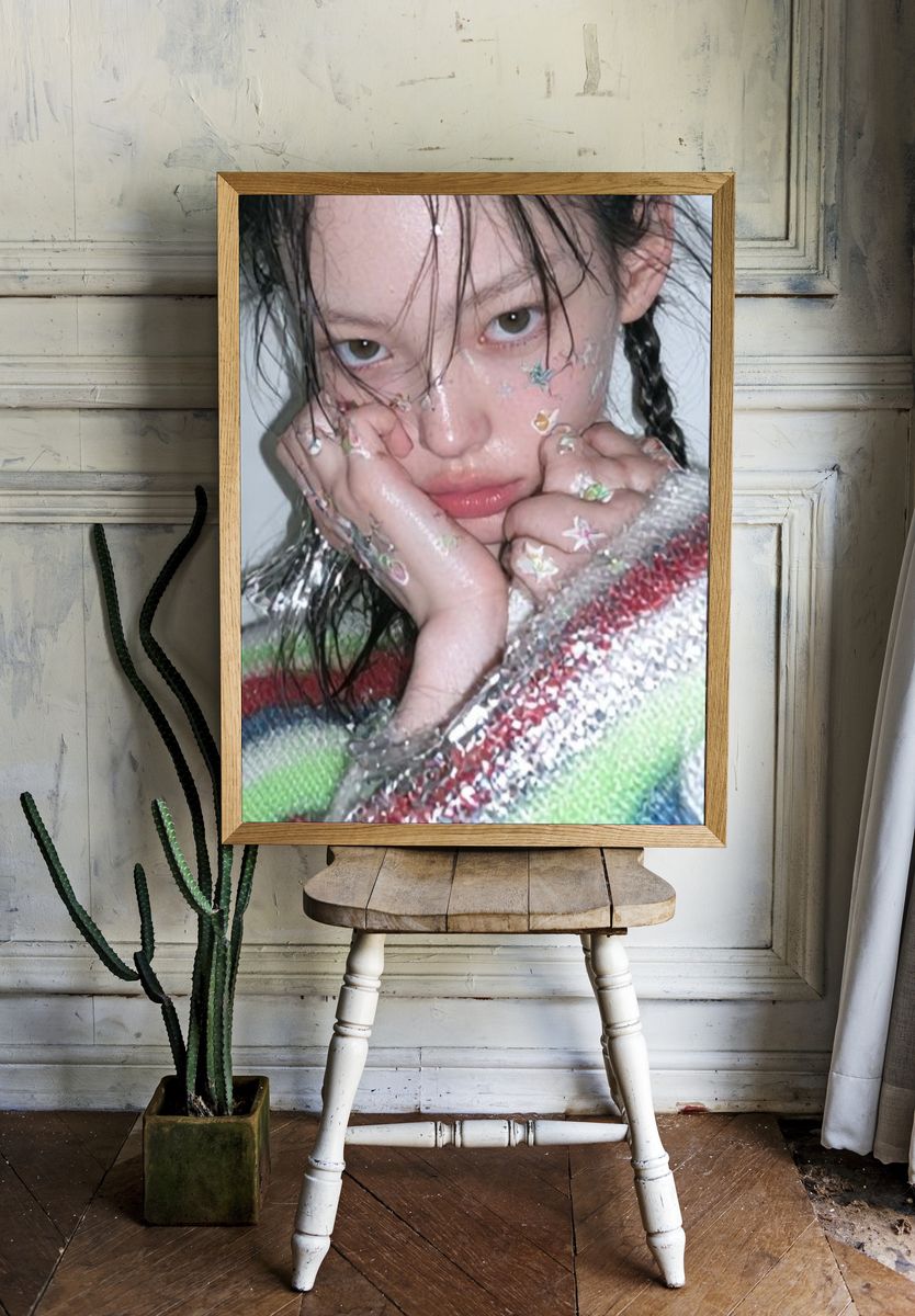 Glitter Portrait Photography Poster. — room view 1