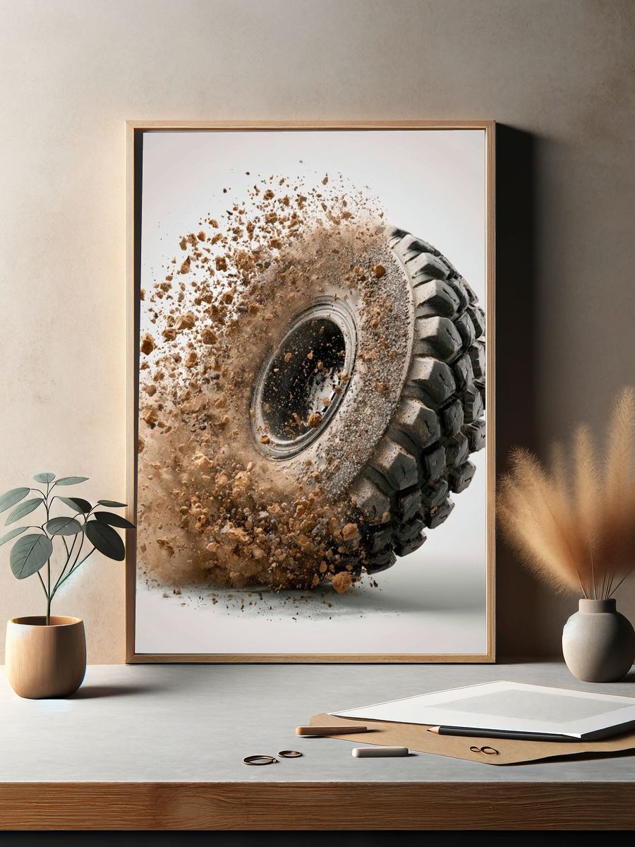 Exploding Off-Road Tire Print. — room view 2
