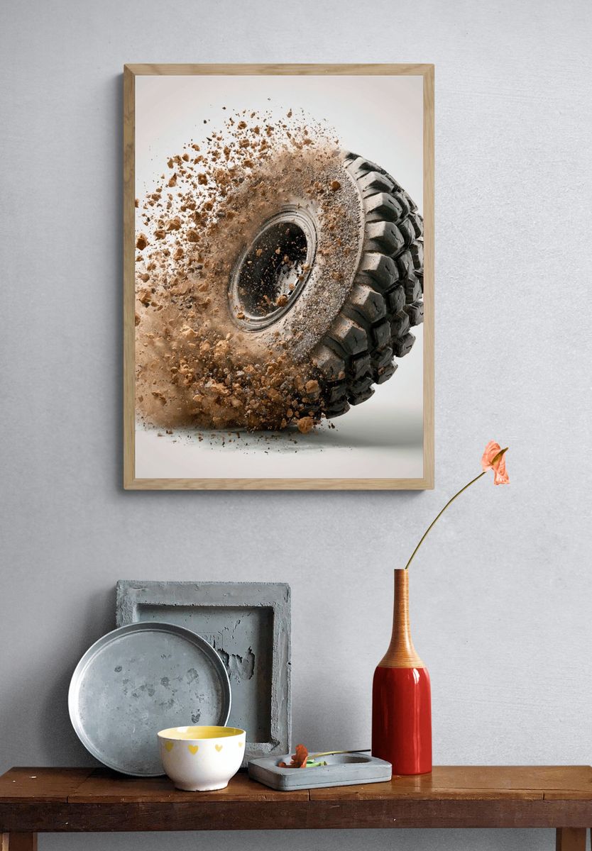 Exploding Off-Road Tire Print. — room view 3