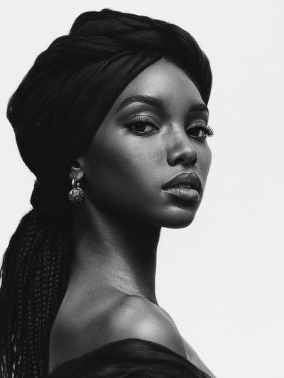 Elegant Black and White Portrait Poster.