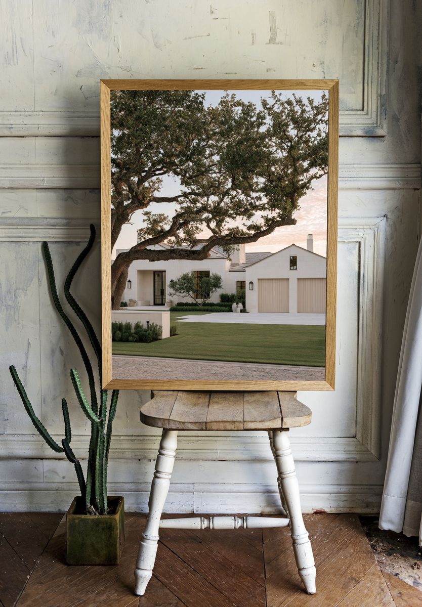 Modern White Estate Photography Poster. room preview