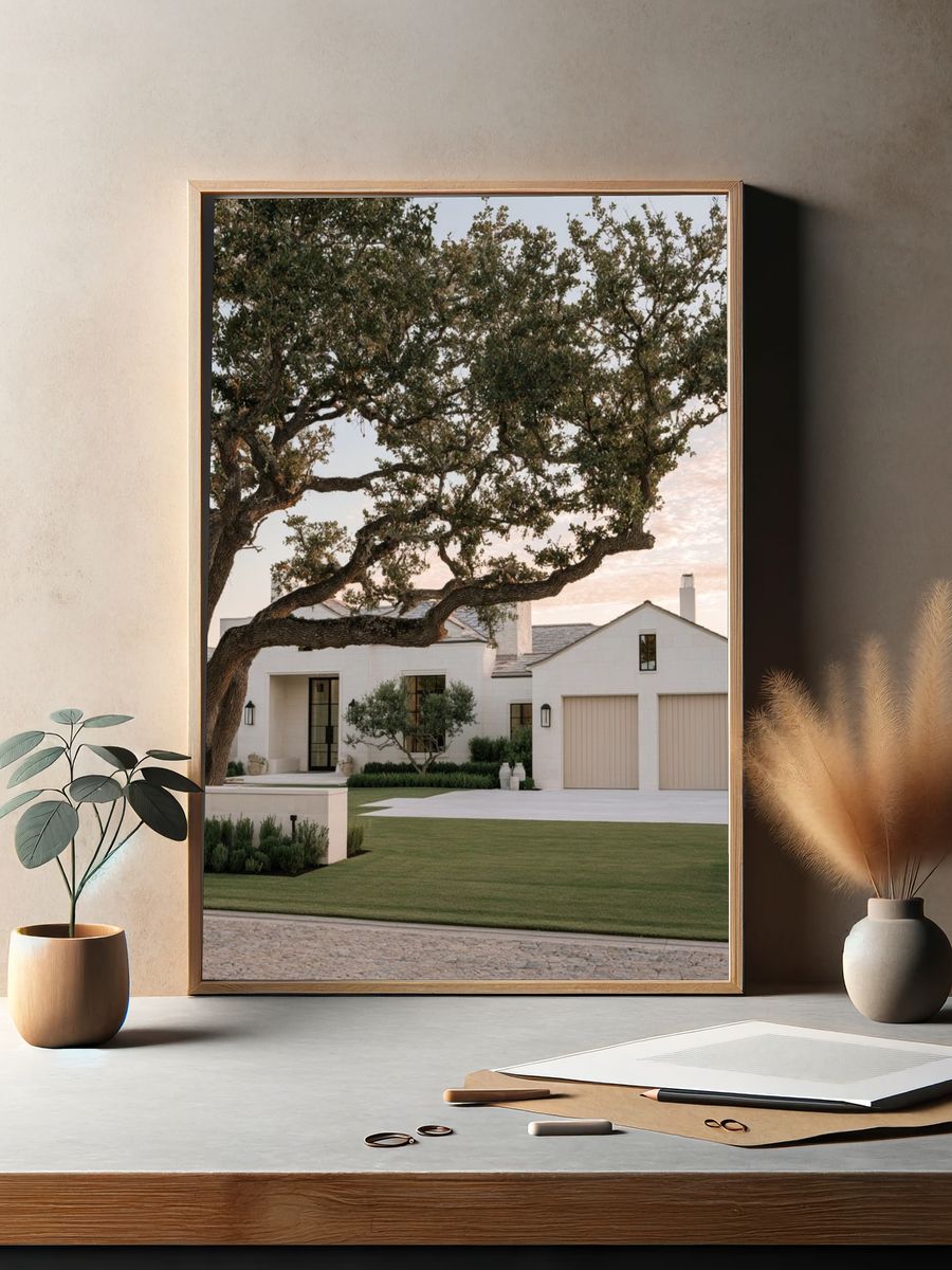Modern White Estate Photography Poster. — room view 2