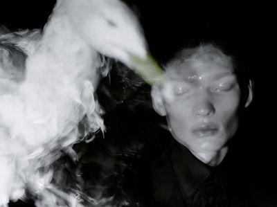 Dreamlike Portrait Black-White Poster.
