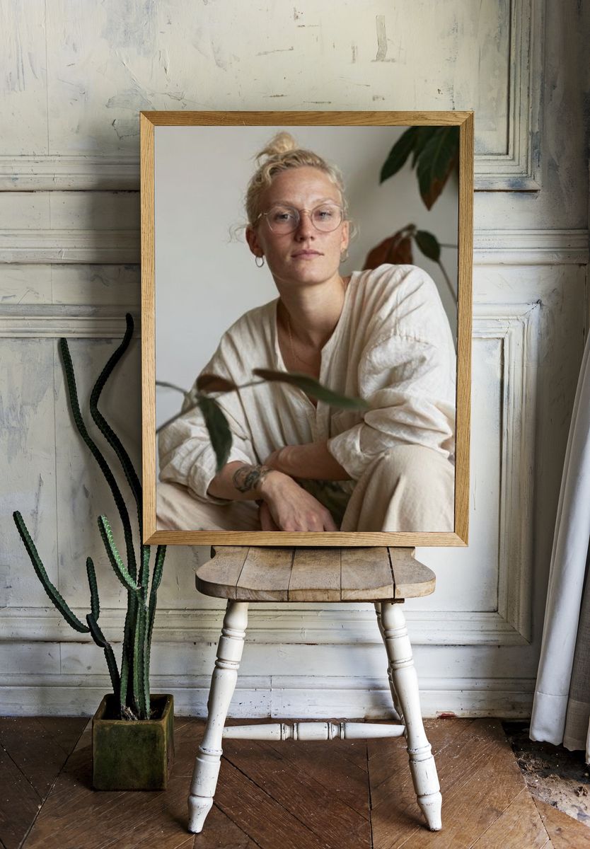 Blonde Portrait Photography Poster. — room view 1