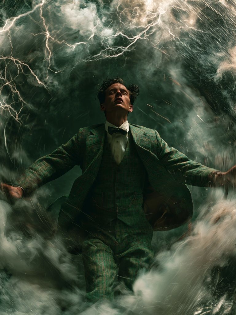 Stormbound Man Portrait Print. poster — photography art