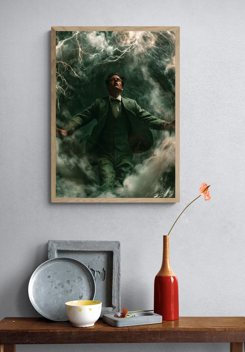 Stormbound Man Portrait Print. — room view 3