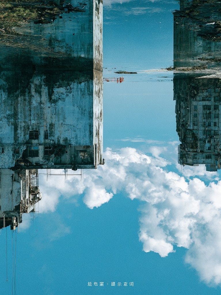 Surreal City Reflection Poster. poster detail