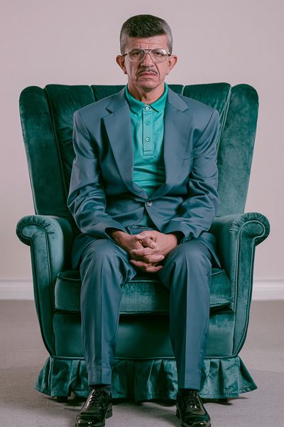 Teal Portrait Photography Poster. poster print