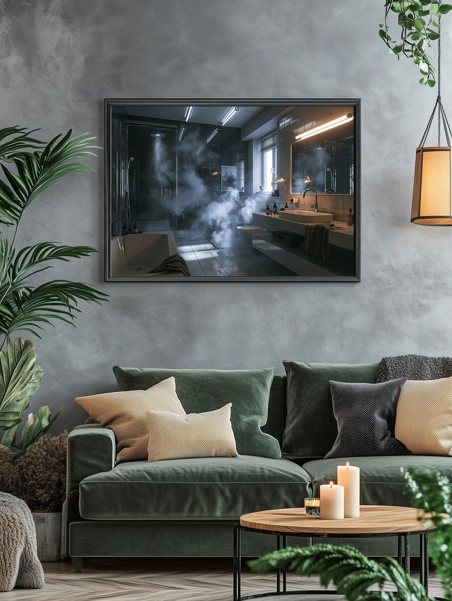 Moody Spa Bathroom Photography Poster. — room view 4