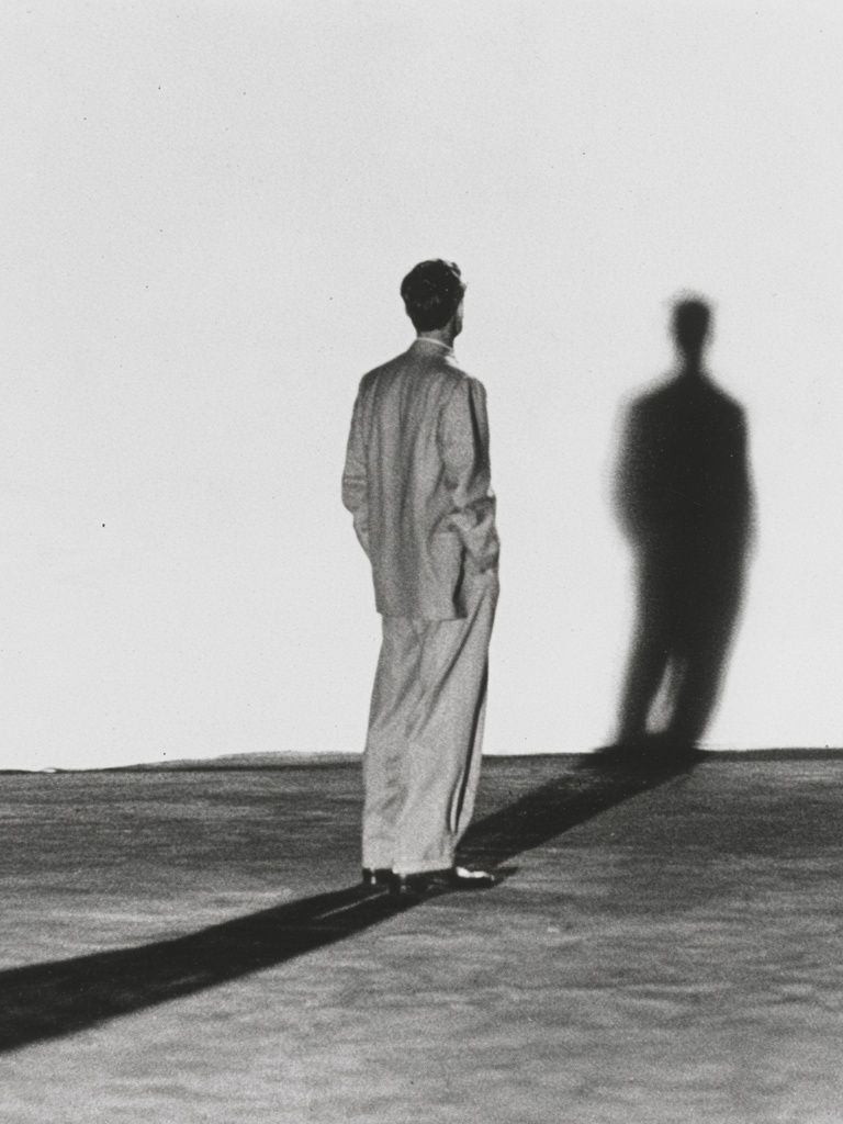 Shadow Figure Black-White Poster. poster — photography art