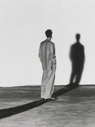 Shadow Figure Black-White Poster. poster