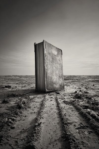 Deserted Book Monolith Photography Poster.