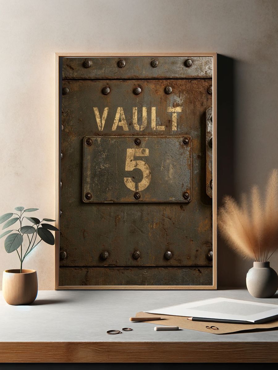 Vault 5 Industrial Print. — room view 2