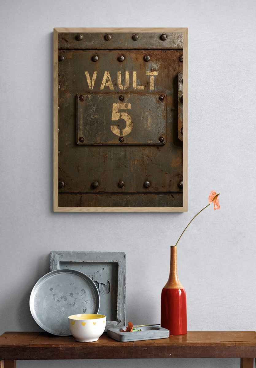 Vault 5 Industrial Print. — room view 3